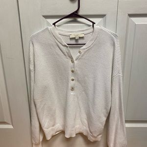 LOFT Women's White Sweater, Size Small